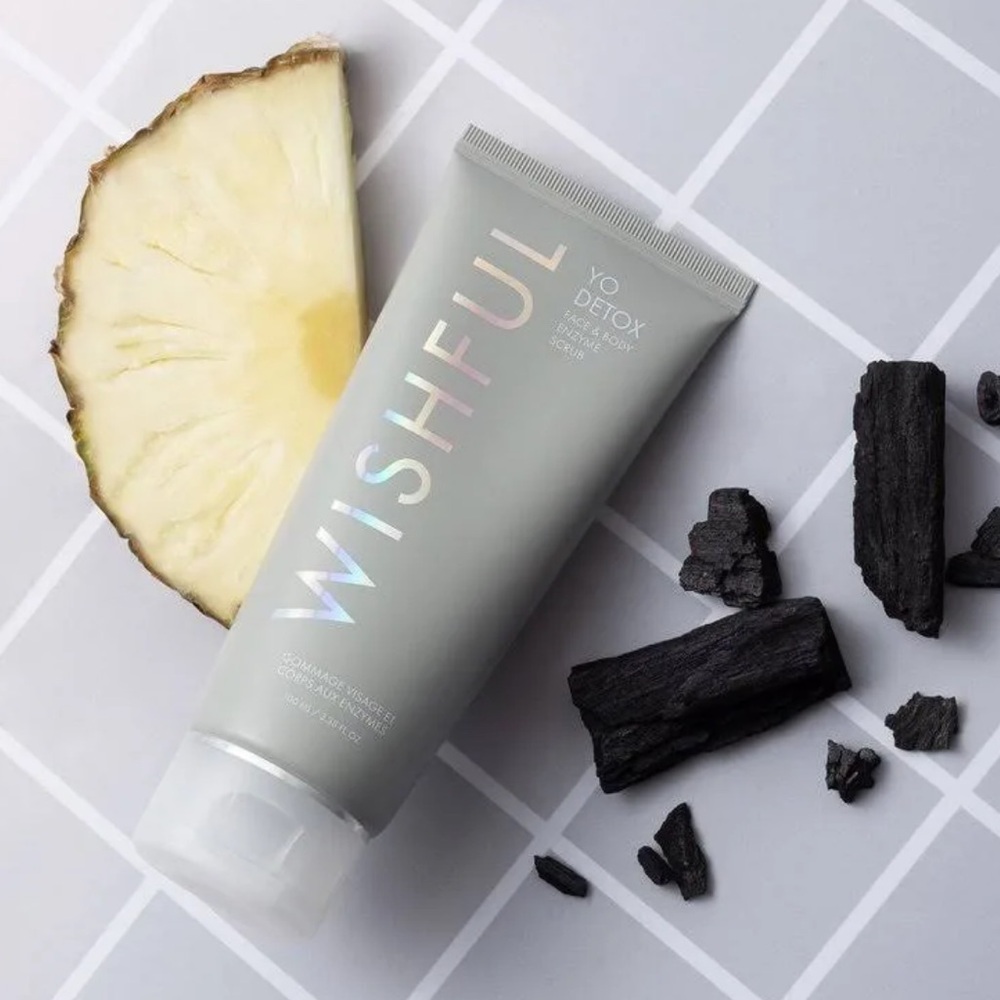 ⚫️ Huda Beauty Wishful Yo Detox Face & Body Enzyme Scrub Full-Size New In Box - Picture 4 of 9